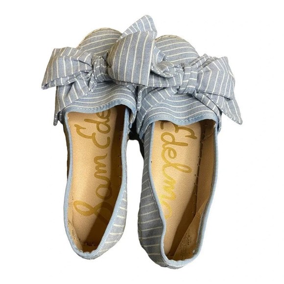 Sam Edelman Women's Ciara Bow Espadrille Size 8.5 Platform Striped Bow NWOB - Picture 2 of 8